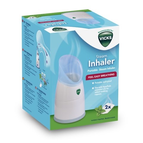 VICKS V1300 NEW STEAM INHALER Inhalator parowy z wkładkami VapoPads