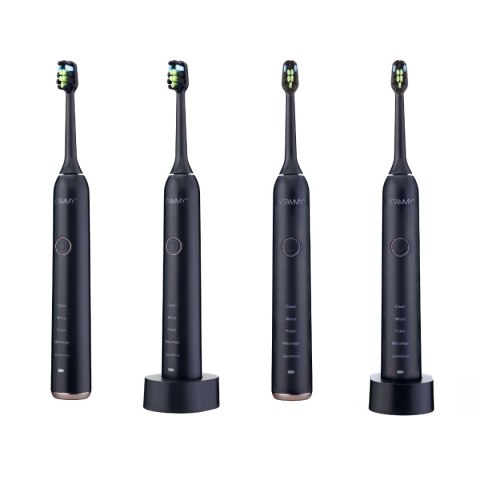 VITAMMY SYMPHONY BLACK Szczoteczka soniczna do zębów z komfortową obudową i 5 trybami