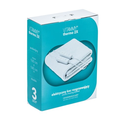 VITAMMY THERMO 2X Koc elektryczny podwójny, komfortowy, z regulacją temperatury