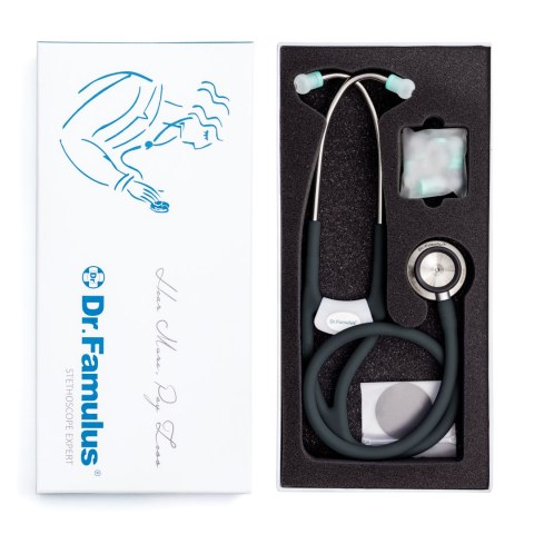 NOVAMA EXPERT DR530 BLACK Stetoskop kardiologiczny podwójne światło przewodu