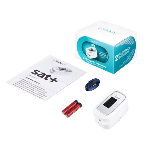 VITAMMY SAT+ Pulsoksymetr napalcowy OLED, ekran obrotowy, wzmocniona obudowa