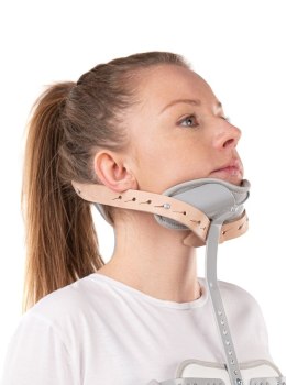 QMED ONE Podpórka pod potylicę i żuchwę, aluminiowa konstrukcja, regulowana