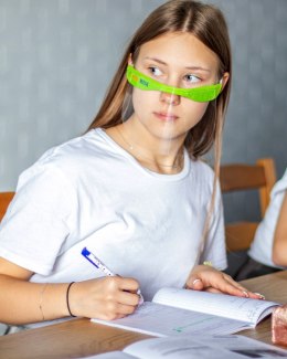 SCHOOLMASK MP/003/C2/ZIELONY Mini przyłbica ochronna, rozmiar dziecięcy, 2 szt.