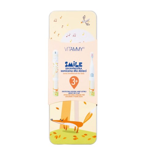 VITAMMY SMILE LISEK Szczoteczka soniczna do zębów dla dzieci 3+, miękkie włókna