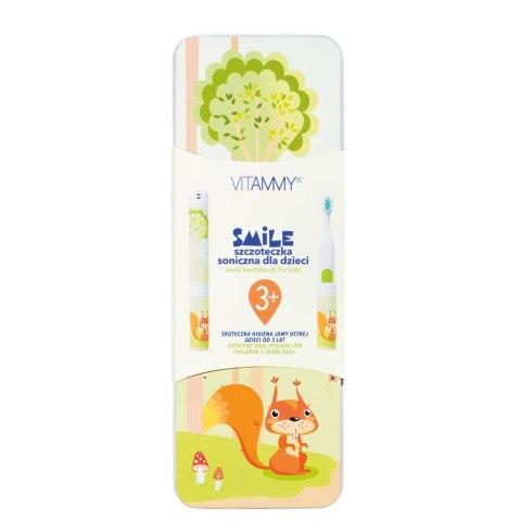 VITAMMY SMILE WIEWIÓRKA Szczoteczka soniczna do zębów dla dzieci 3+, miękkie włókna