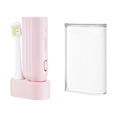 VITAMMY VIVO PINK Szczoteczka soniczna z etui, kompaktowa, USB-C