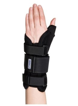 MEYRA MEDICAL MANU PLUS LEWA ROZM. 4 Orteza ręki stabilizująca z kciukiem, czarna