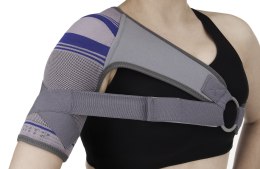 QMED ACROMED PRAWA ROZM. 4 Orteza barkowa z taśmami i tutorem, szaro-niebieska