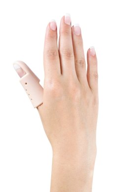 QMED APARAT STACKA ROZM. 4 Orteza palcowa z szyną naparstkową, beżowa