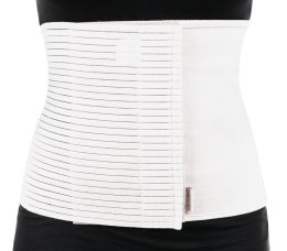 QMED ROZM. XXL Pas brzuszny z otworem stomijnym, biały, wys. 25 cm