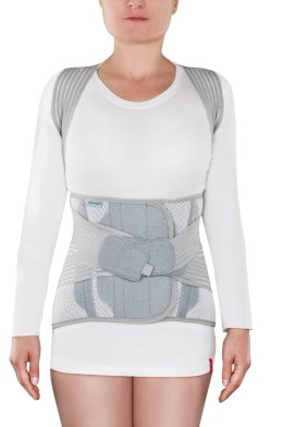 QMED PREMIUM TLS ROZM. XL Orteza kręgowa wysoka, jasnoszara