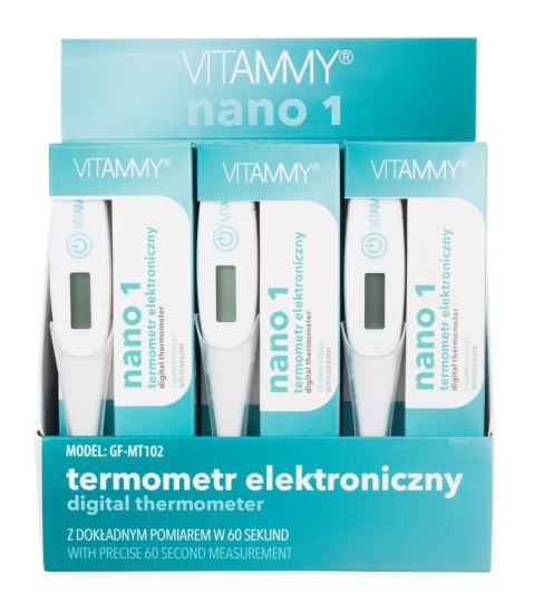 VITAMMY NANO 1 Termometr elektroniczny z alarmem gorączki, termometr piórkowy
