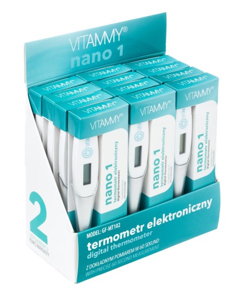 VITAMMY NANO 1 Termometr elektroniczny z alarmem gorączki, termometr piórkowy