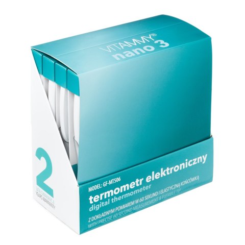 VITAMMY NANO 3 Termometr elektroniczny z elastyczną końcówką, termometr piórkowy