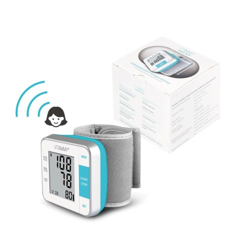 VITAMMY NEXT 0.5 VOICE Ciśnieniomierz nadgarstkowy głosowy, łatwa obsługa
