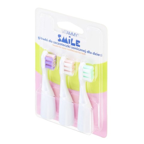 VITAMMY SMILE ZESTAW II Końcówki do szczoteczki (kotek, wiewiórka, lisek), 3 szt.