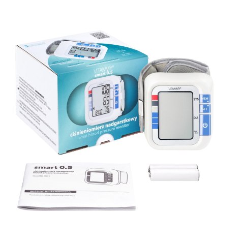 VITAMMY SMART 0.5 Ciśnieniomierz nadgarstkowy, arytmia, interpretacja wg WHO