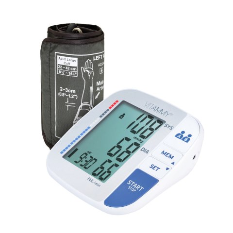 VITAMMY SMART 6 Ciśnieniomierz naramienny, delikatny pomiar, 2×250 pamięci