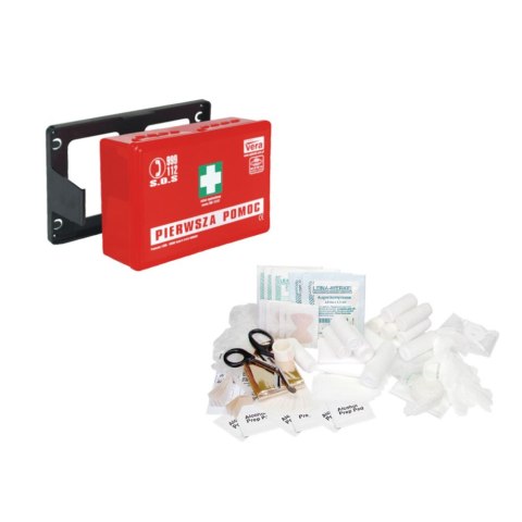 VERA STANDARD Apteczka przemysłowa, walizka, DIN 13157, czerwona