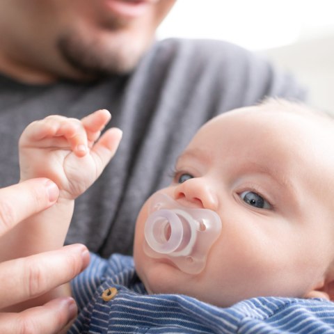 CHICCO PHYSIOFORMA MINI SOFT 0-2M BOY Smoczek uspokajający, silikonowy, 2 szt.