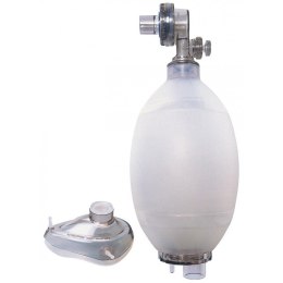 Resuscytator wielorazowy silikonowy z maską 5, dla dorosłych, worek 1700 ml