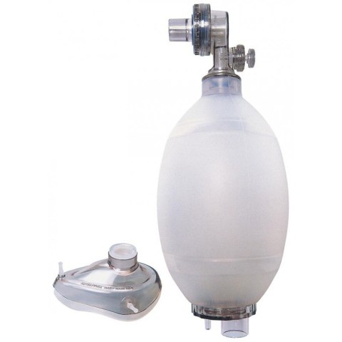 Resuscytator wielorazowy silikonowy z maską 5, dla dorosłych, worek 1700 ml