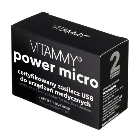 VITAMMY POWER MICRO NEXT Zasilacz do ciśnieniomierzy VITAMMY NEXT 1, 5, 9