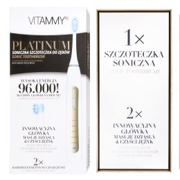VITAMMY PLATINUM Szczoteczka soniczna do zębów, 5 trybów, IPX7, 96 000 ruchów/min