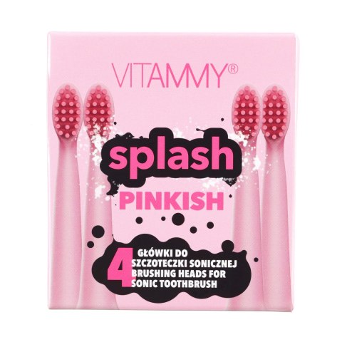 VITAMMY SPLASH PINKISH Końcówki do szczoteczki sonicznej, miękkie włókna, 4 szt.