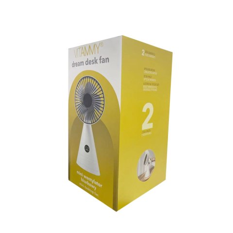 VITAMMY DREAM DESK FAN GRANATOWY Mini wentylator biurkowy USB, 4000 mAh