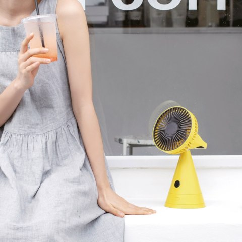 VITAMMY DREAM DESK FAN ŻÓŁTY Mini wentylator biurkowy USB, 4000 mAh