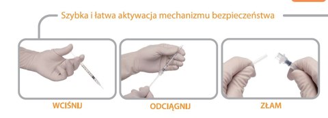 SOL-CARE 20 ml Luer Lock Strzykawka bezpieczna, skalowana co 1 ml, 50 szt.