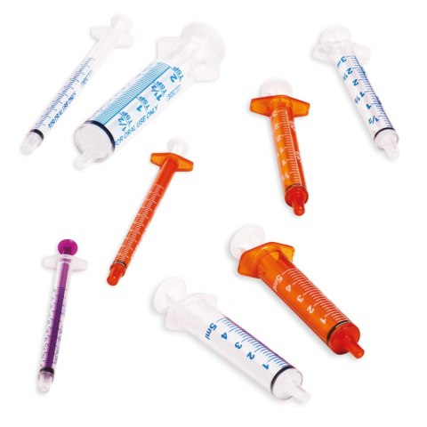 SOL-M 10 ml Strzykawka doustna z blokadą, bursztynowa, 100 szt.