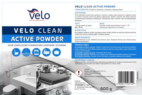 VELO CLEAN ACTIVE POWDER 600 g Proszek do czyszczenia i szorowania z aktywnym tlenem