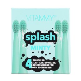 VITAMMY SPLASH MINTY Końcówki do szczoteczki sonicznej, kolor miętowy, 4 szt.