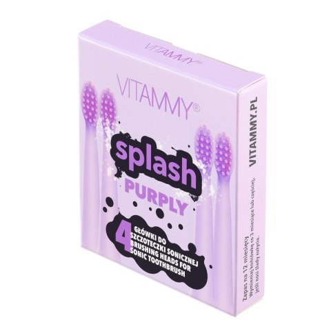 VITAMMY SPLASH PURPLY Końcówki do szczoteczki sonicznej, kolor fioletowy, 4 szt.