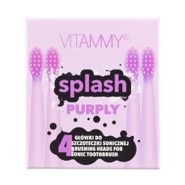 VITAMMY SPLASH PURPLY Końcówki do szczoteczki sonicznej, kolor fioletowy, 4 szt.