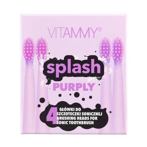 VITAMMY SPLASH PURPLY Końcówki do szczoteczki sonicznej, kolor fioletowy, 4 szt.