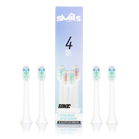 VITAMMY SMILS MIX 1 JASNE Końcówki do szczoteczki sonicznej, różne kolory, 4 szt.