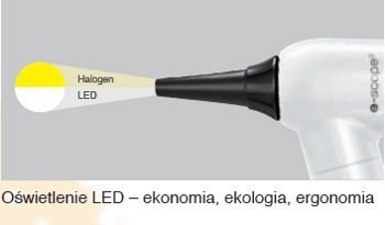 RIESTER E-SCOPE 2130-203 Otoskop/Oftalmoskop LED 3,7 V, biały, zestaw w futerale