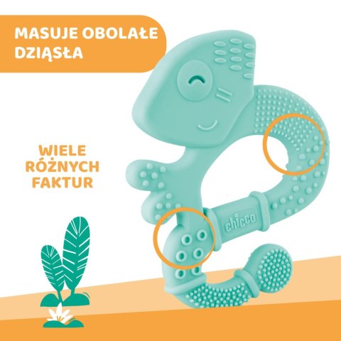 CHICCO 2M+ Gryzak na ząbkowanie jaszczurka, silikonowy, dla chłopca