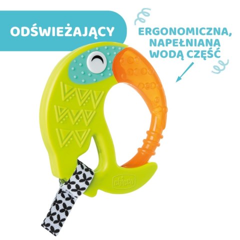 CHICCO 6M+ 240 ml Gryzak na ząbkowanie, wodny tukan, chłodzący