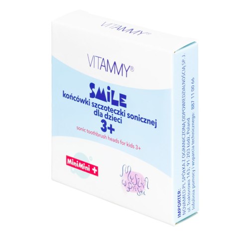 VITAMMY SMILE MINIMINI+ Końcówki do szczoteczki sonicznej dziecięcej, miękkie, 4 szt.