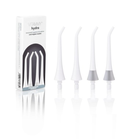 VITAMMY HYDRA BIAŁE Końćówki do irygatora, precyzyjne czyszczenie, 4 szt.