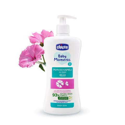 CHICCO BABY MOMENTS 0M+ 500 ml Płyn do kąpieli RELAX, z ekstraktem z malwy