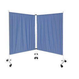 UBM PM-2 Parawan medyczny dwuskrzydłowy, zasłona zmywalna, kolor niebieski