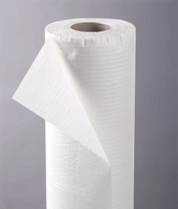 Podkład medyczny podfoliowany 50 cm x 50 m, biały, jednorazowy, perforacja co 38 cm