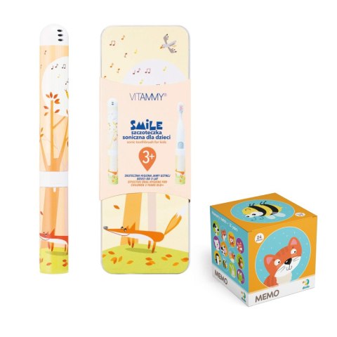 VITAMMY SMILE LISEK Zestaw szczoteczka soniczna + gra edukacyjna dla dzieci