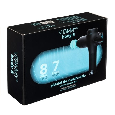 VITAMMY BODY 8 Pistolet do masażu ciała z 8 głowicami, relaks i regeneracja