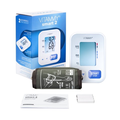 VITAMMY SMART 2 Ciśnieniomierz naramienny, wykrywanie arytmii, pamięć 2x60